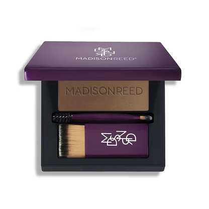 Madison Reed Root Touch Up + Brow Filler, Instant Gray Coverage, Fills in Brows & Thinning Hairlines, Temporary Concealing Powder.