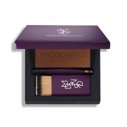 Madison Reed Root Touch Up + Brow Filler, Instant Gray Coverage, Fills in Brows & Thinning Hairlines, Temporary Concealing Powder.