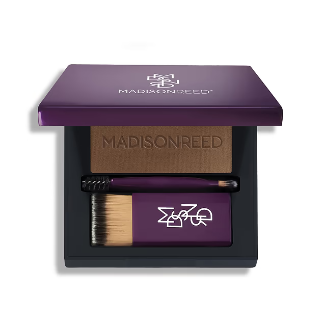 Madison Reed Root Touch Up + Brow Filler, Instant Gray Coverage, Fills in Brows & Thinning Hairlines, Temporary Concealing Powder.