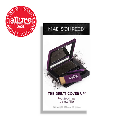 Madison Reed Root Touch Up + Brow Filler, Instant Gray Coverage, Fills in Brows & Thinning Hairlines, Temporary Concealing Powder.