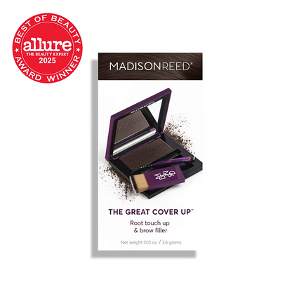 Madison Reed Root Touch Up + Brow Filler, Instant Gray Coverage, Fills in Brows & Thinning Hairlines, Temporary Concealing Powder.